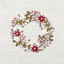 Couronne de poinsettias - Petite couronne de décembre