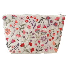 Trousse fleurie - Corail