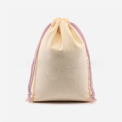 Petit pochon - Cordon rose clair
