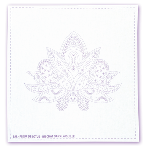 Fleur de lotus - Toile imprimée (SAL)
