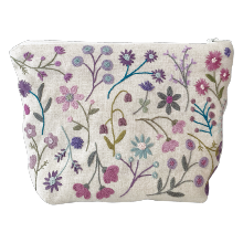 Trousse fleurie - Violette