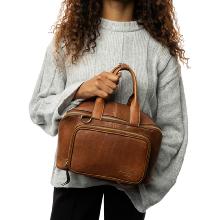 Sac à projet en cuir - Noyer