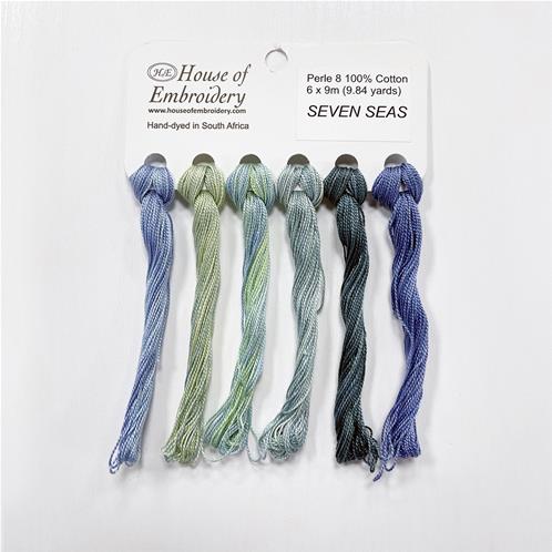 Coton perlé n°8 House of Embroidery - "Seven seas