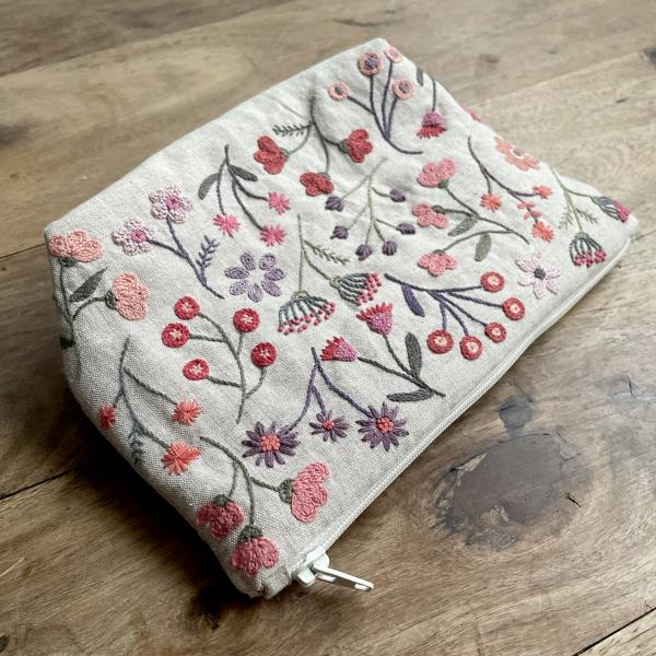 Trousse fleurie - Corail