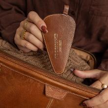 Étuis à ciseaux en cuir - Camel