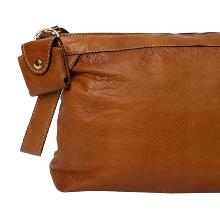 Pochette à projet en cuir - Camel