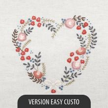 Rose tardive (Coeur brodé de Septembre) - EASY CUSTO