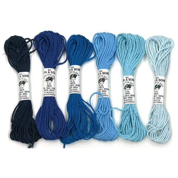 Soie d'Alger - Pack de 6 nuances - Bleu