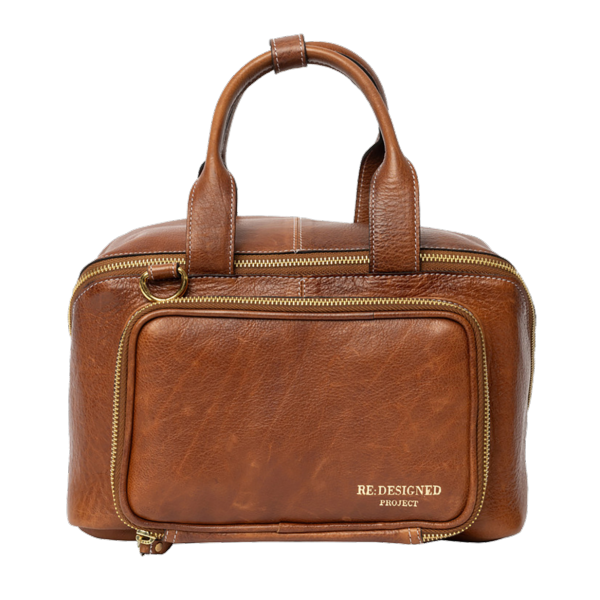Sac à projet en cuir - Noyer