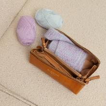 Grande trousse en cuir - Camel