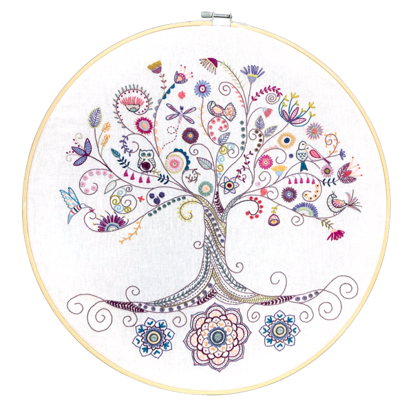 Mon arbre de vie du printemps - Avec cercle de 40 cm
