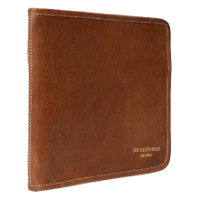 Pochette des brodeuses en cuir noyer