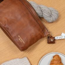 Pochette à projet en cuir - Noyer