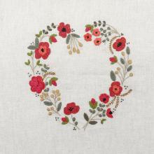 Rouge coquelicots (Coeur brodé de Juin) - EASY CUSTO