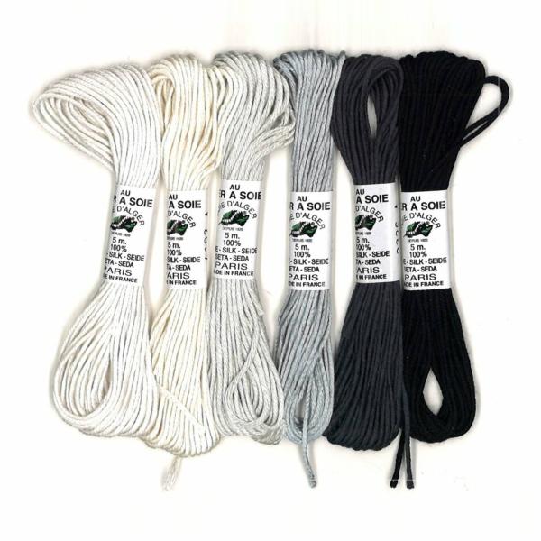 Soie d'Alger - Pack de 6 nuances - Noir & Blanc