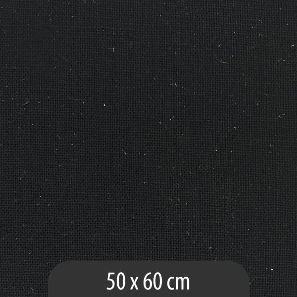 Coupon tissu métis noir 50 x 60 cm