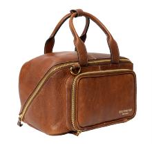 Sac à projet en cuir - Noyer