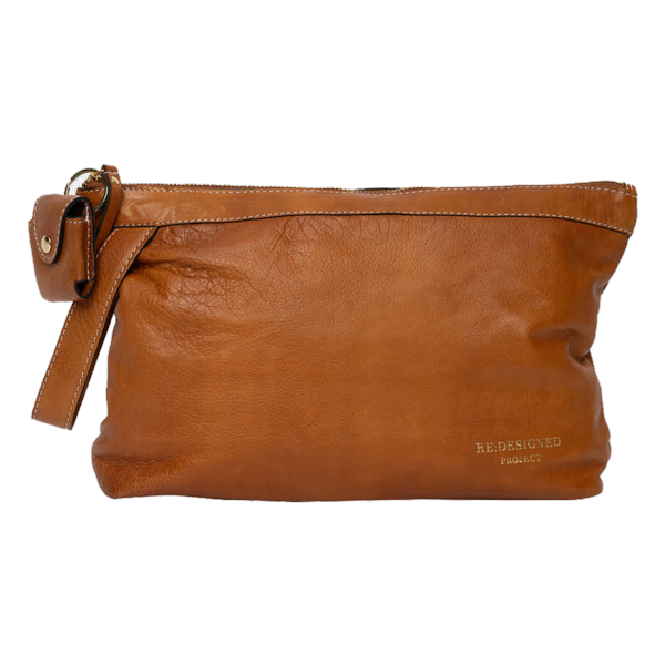 Pochette à projet en cuir - Camel