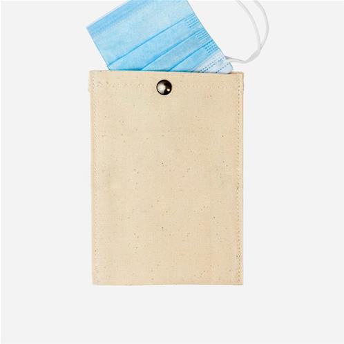 Pochette à pression en coton non pliable