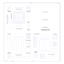 Points de broderie - Toiles imprimes