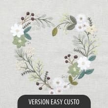 Pétales de printemps (Coeur brodé de Avril) - EASY CUSTO