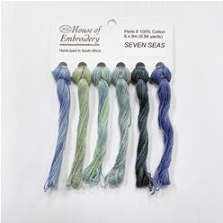 Coton perlé n°8 House of Embroidery - "Seven seas