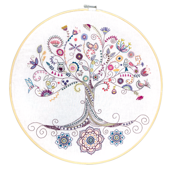 Mon arbre de vie du printemps - Avec cercle de 40 cm