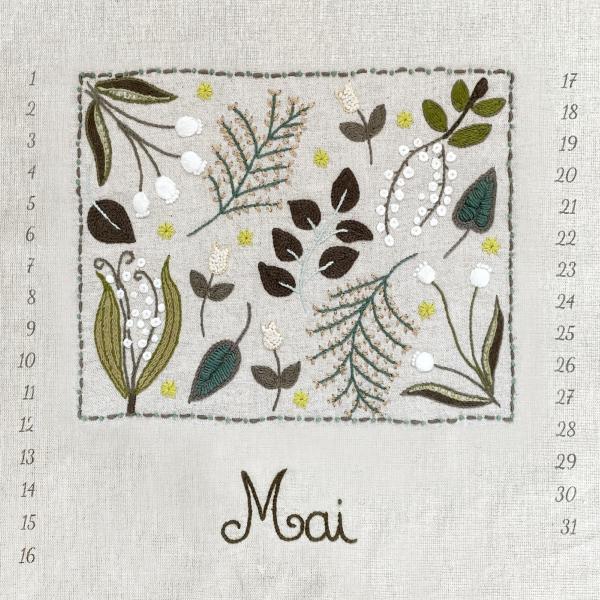 calendrier perptuel diy broderie mai