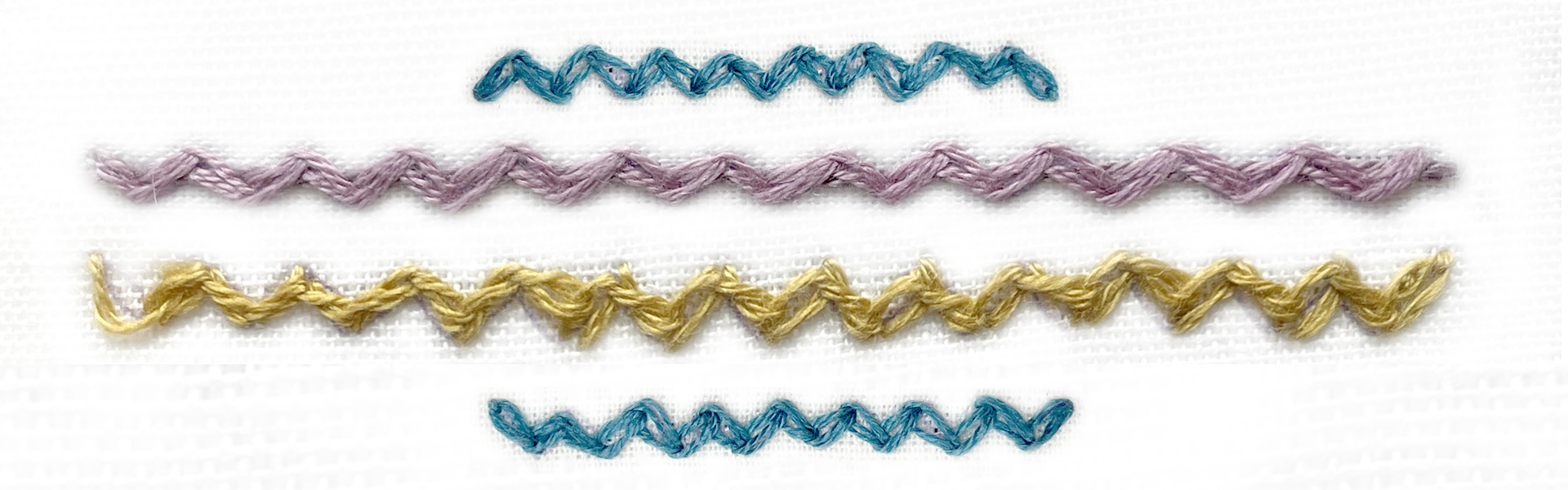 broderie-point de chanette zigzag