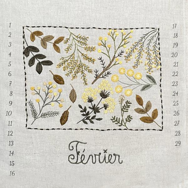 calendrier perptuel diy broderie fvrier