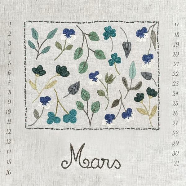 calendrier perptuel diy broderie mars